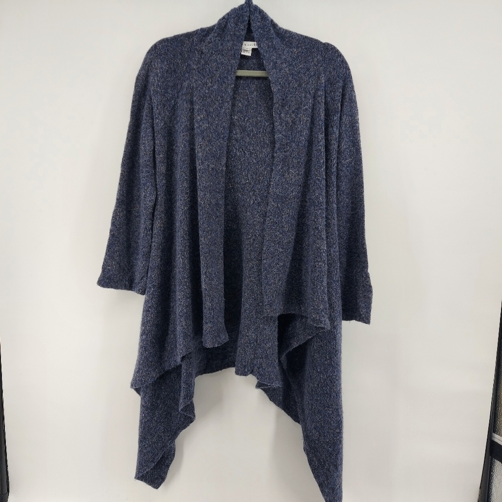 Bryn Walker Blue Merino Wool Blend Waterfall Cardigan size medium